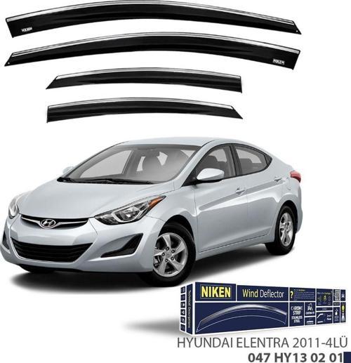 Niken Hyundai Elentra 2011- Kromlu Cam Rüzgarlığı 4 LÜ