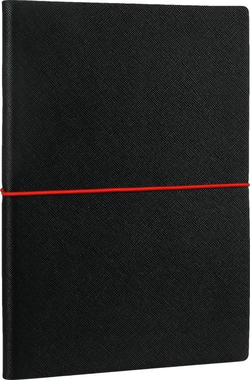 Smyth Elastic Fashion Çizgili Defter 14x20 Cm Siyah