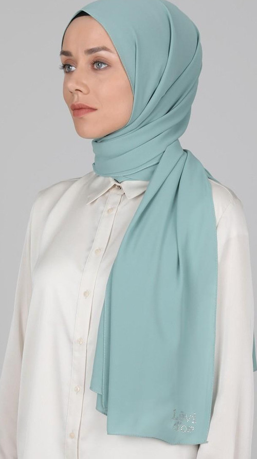Mint Yeşili Lux Şifon Şal