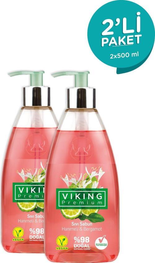 Premium Sıvı Sabun Hanımeli&Bergamot 500 ml 2 Adet