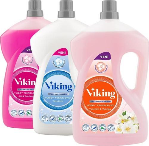 TECHNOPOWER 3'lü Yüzey Temizleyici Sensitive, Yasemin, Gül Sardunya 2.5 L X 3 Adet