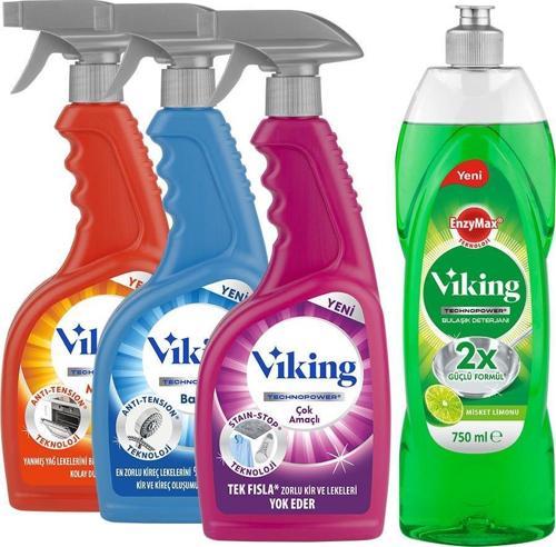 TECHNOPOWER 4'lü (Çok Amaçlı ,Mutfak,Banyo,Bulaşık Det.) Paket 750 ml X 4 Adet