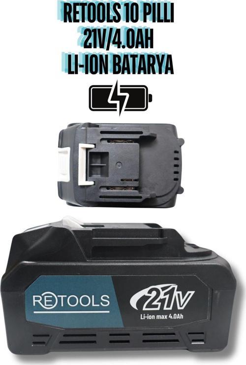 10 Pilli Li-İon Batarya 21V/4.0Ah Mavi