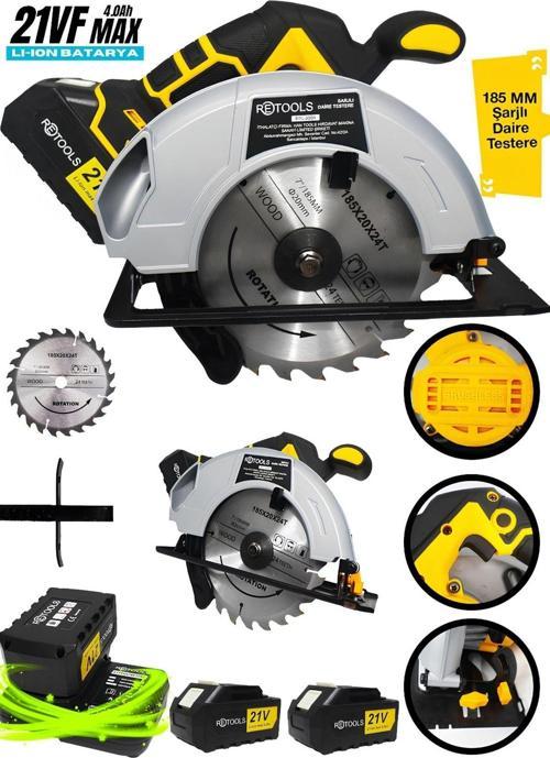185 Mm Şarjlı Daire Testere 4 A.H Sarı
