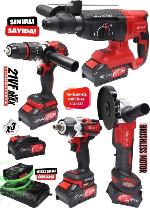 Profosyonel Turbo Kırmızı 4'Lü Set