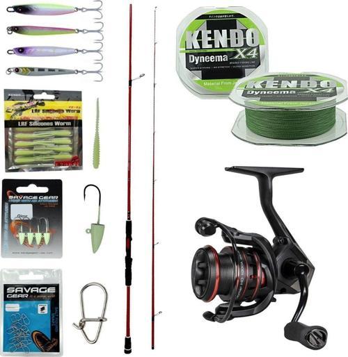 YekOutdoor Okuma Profesyonel LRF Seti Okuma Red Spin 7'0'' 2.12 cm 1-12 gr 2 Parça&Okuma Ceymar HD CHD-1000A 7+1BB Olta 
