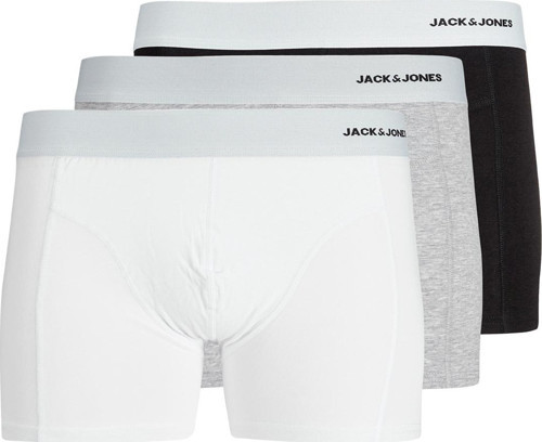 Erkek Jacsense 3'lü Boxer 12276566 Siyah-Beyaz