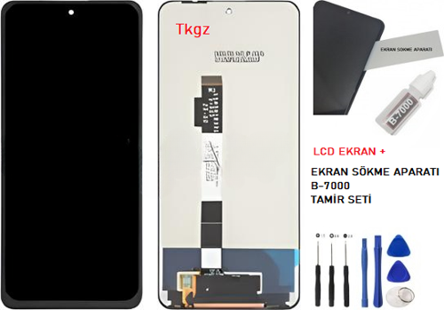- Xiaomi POCO X3 GT Uyumlu Lcd Ekran Dokunmatik Orijinal + B-7000 + TAMİR SETİ