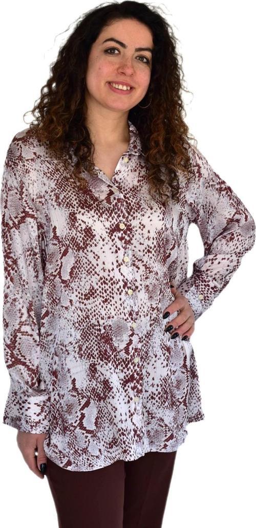 Kadın Leopar Desen Şifon Gömlek BGL-ST04235