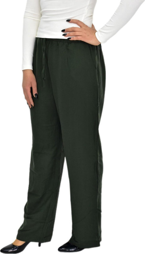Kadın Beli Lastikli Bol Pantolon BGL-ST04216