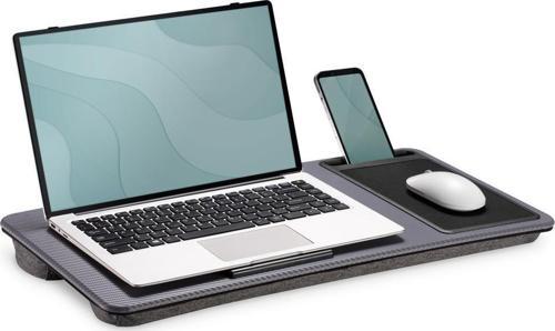 Minderli Laptop Sehpası 17INÇ Max Notebook, Tablet ve Telefon Bölmeli Masa