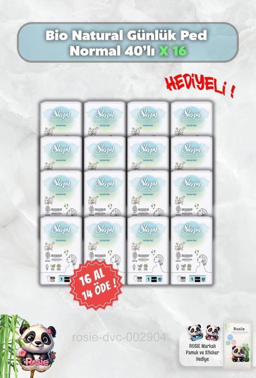 Bio Natural 16 AL 14 ÖDE Günlük Ped Normal 40'lı ve Rosie