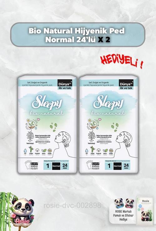 Bio Natural Premium Plus Hijyenik Ped Normal 24'lü X 2 ve Rosie