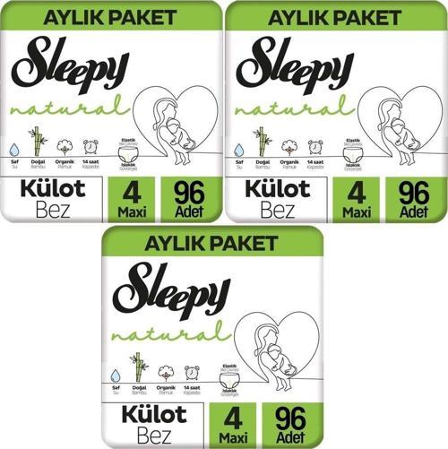 Külot Bebek Bezi Natural Beden:4 (7-14KG) Maxi 288 Adet Aylık Ultra