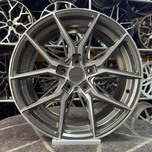 17" (İnç) 5X112 Marseille Golf Leon Jetta Uyumlu Titanyum Elmas Kesim Jant Modeli Volkswagen S