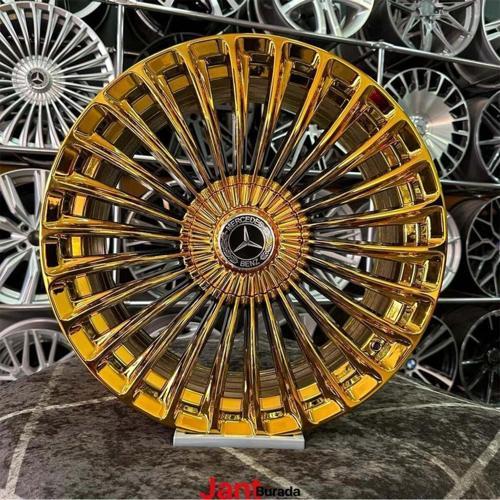 19" (İnç) 5X112 Mercedes Maybach Gold Krom Jant Modeli Mercedes (4 Adet)