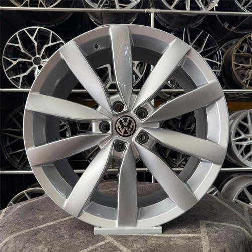 19" (İnç) 5X112 Vw Lugano Passat Cc Golf Jetta Uyumlu Gümüş Jant Takım (4 Adet)