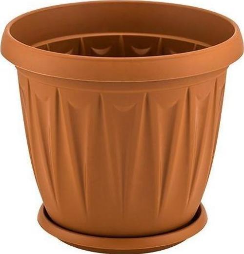 SY-5703 3,5 litre Plastik Ürgüp Saksı Kahverengi