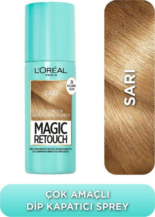 Magic Retouch Beyaz Saçlar İçin Kapatıcı Sarı Saç Spreyi 75 ML