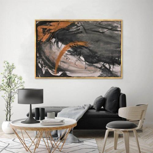 Black Stain Yağlı Boya Dokulu Tablo 75X100 Çerçevesiz