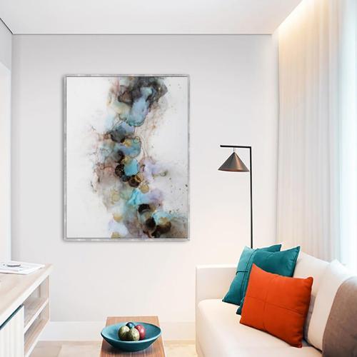 Bambola Yağlı Boya Dokulu Tablo 100X150 Gümüş Çerçeveli