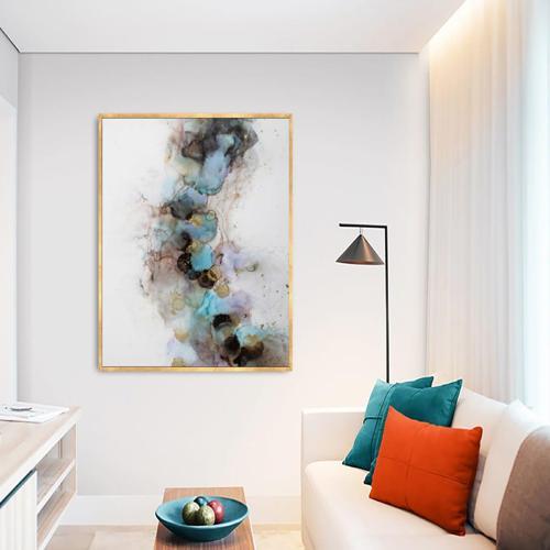 Bambola Yağlı Boya Dokulu Tablo 75X100 Gold Çerçeveli