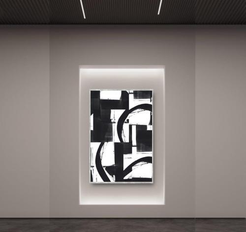 Branco Yağlı Boya Dokulu Tablo 100X150 Gümüş Çerçeveli