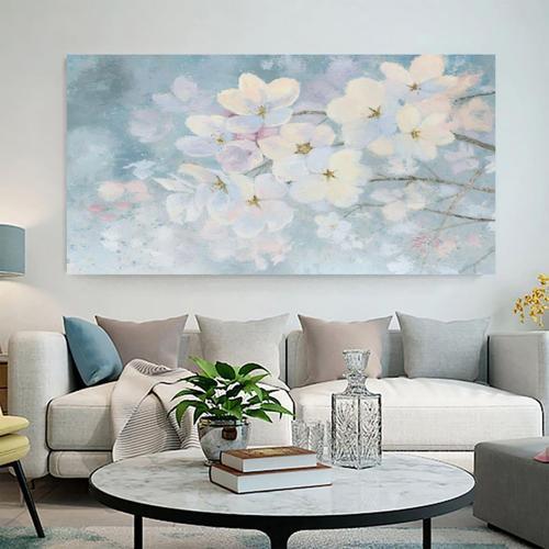 Cherry Blossoms Yağlı Boya Dokulu Tablo 60X90 Çerçevesiz