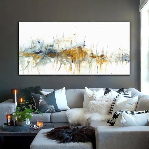 Cofre Yağlı Boya Dokulu Tablo 100X150 Siyah Çerçeveli