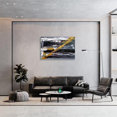 Cross Yağlı Boya Dokulu Tablo 100X150 Gümüş Çerçeveli