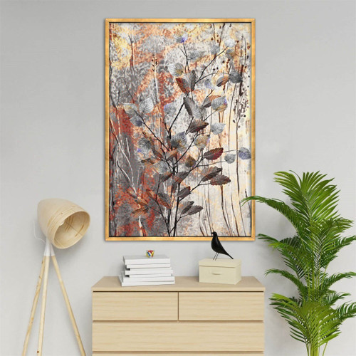 Dry Wood Yağlı Boya Dokulu Tablo 50X70 Gold Çerçeveli