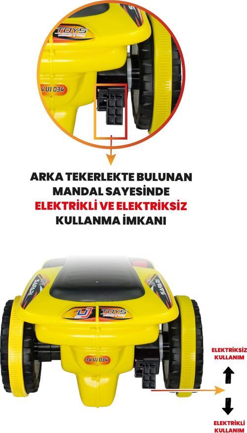 Uzaktan Kumandalı UJ toys 6V Akülü ATV Safari Sarı