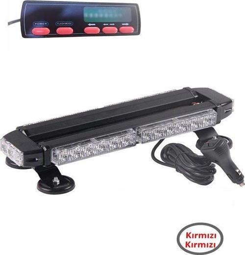 Çakar lamba çift taraflı 30 led kırmızı-kırmızı 12-24v / LAPA523