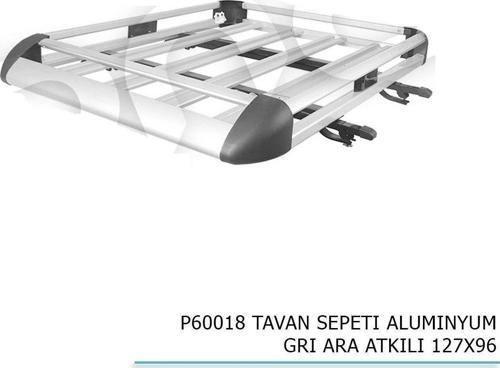 Tavan Sepeti Alüminyum Gri Ara Atkılı 127X96