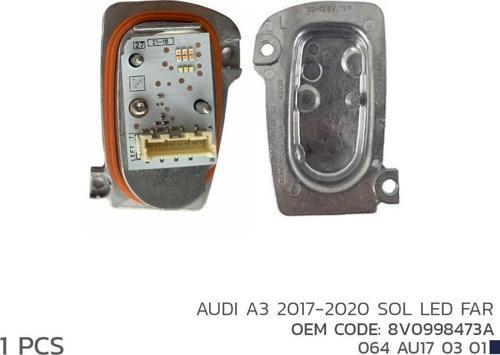 AUDI A3 2017-2020 SOL LED FAR MODÜL 8V0998473A