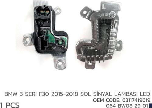 BMW 3 F30 2015-2018 SOL SİNYAL LED MODÜL 63117419619