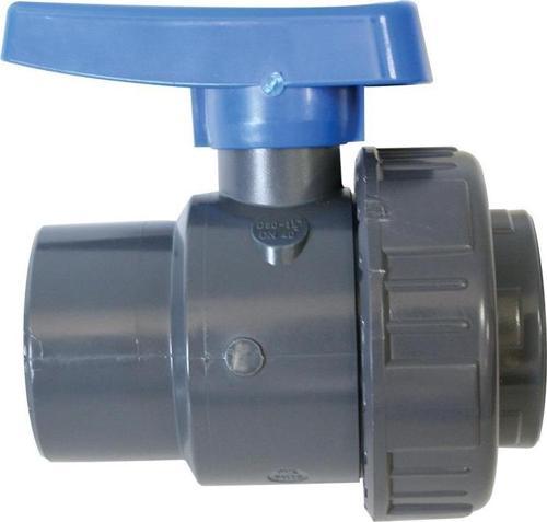 Ball Valve 1", Single Union BSPT, Plastic, Grey