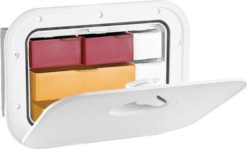 MID LINE Stor. Hatch Çekmeceli Lock, Beyaz, 278x378mm