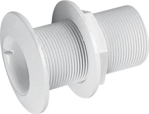 Thru-Hull w/Fl. Flange Threaded, 1", L.87mm, White