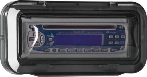 Univ.Case Cover f/ Radio/CD , Curved, Smoked Transparent