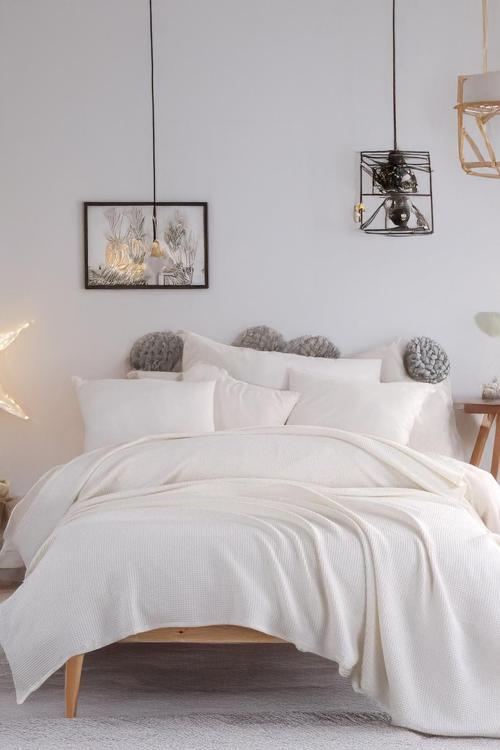 Ecocel Pike Örtü Battal King 240x230cm Karde Krem