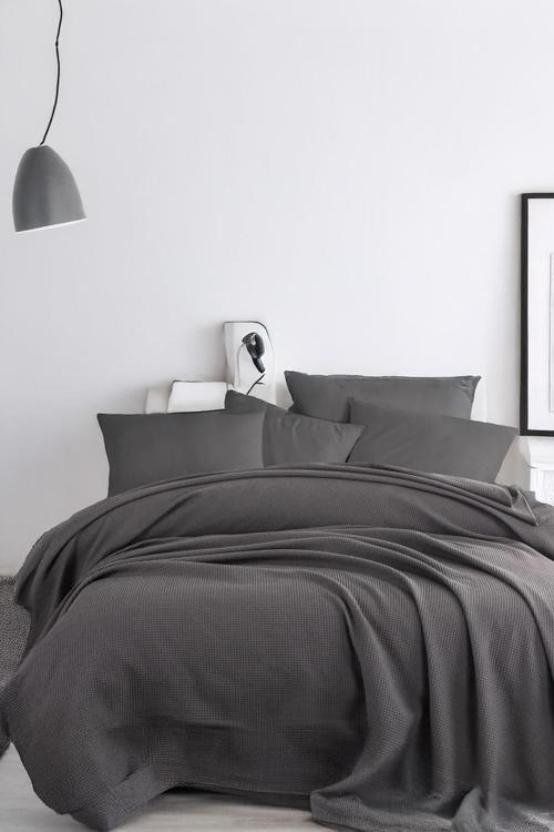 Ecocel Pike Örtü Çift Kişilik 200x230cm Karde Antrasit