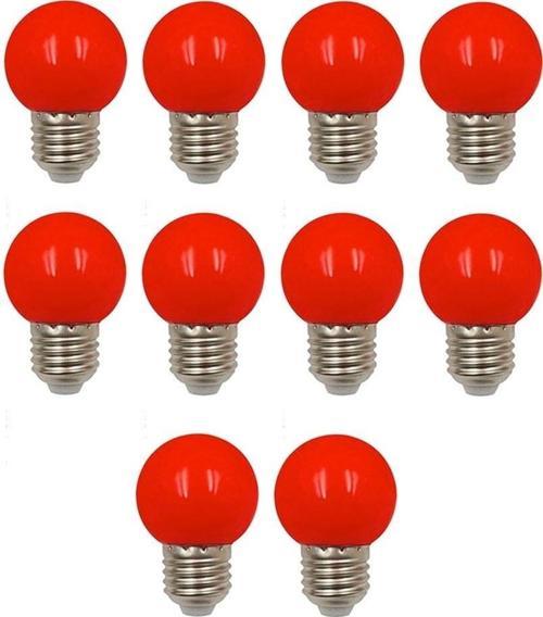 1W Gece Led Ampul Kırmızı Işık 10 Adet