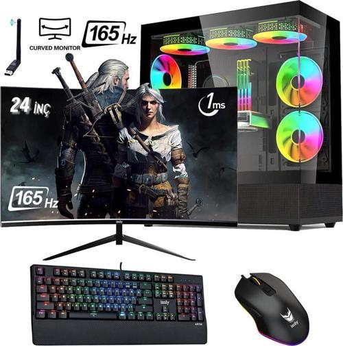 CONAN X I5 12400F 32GB 512GB M2 NVME SAPPHIRE 6800XT OC 16GB 24" 165HZ Oyuncu Masaüstü Bilgisayarı