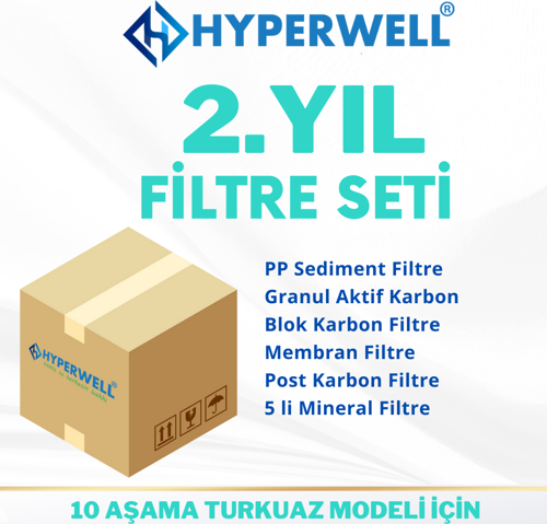 Turkuaz 10 Aşamalı Modeller İçin 6''LI Filtre Seti