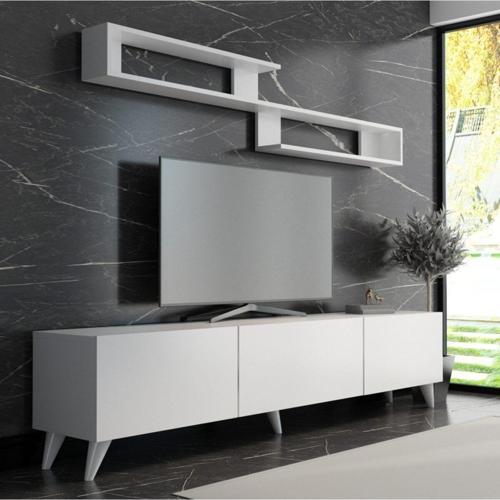 Beyaz Tv Ünitesi 210 Cm