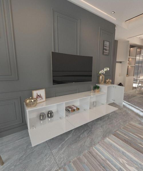 Fuller 210 Cm Beyaz Tv Ünitesi