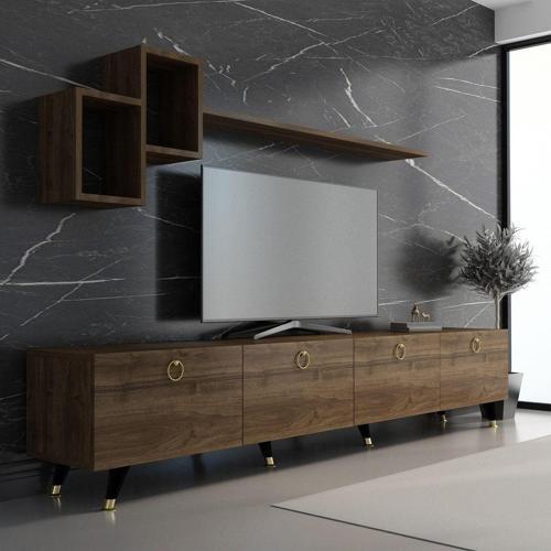 Meer Gold Tv Ünitesi 210 Cm Ceviz Renk