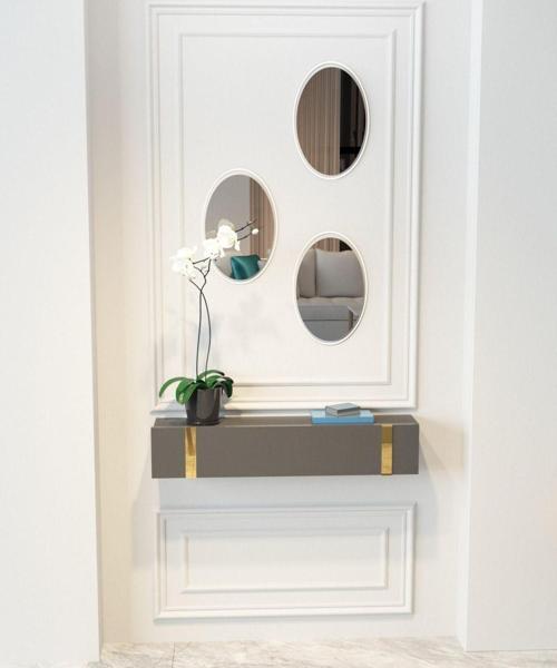 Slyvester Dresuar 90 Cm Antrasit-Gold