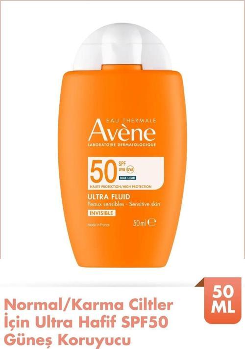 Ultra Fluid Invisible SPF50 Normal ve Karma  Ciltler İçin Çok Yüksek Korumalı Güneş Kremi